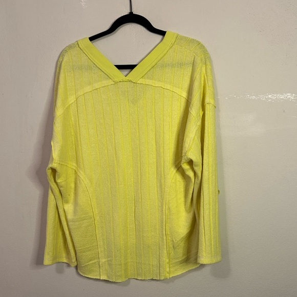Out From Under Neon Yellow Slub Top - Picture 2 of 4